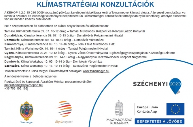Az ősz folyamán folytatódik a megyei klímastratégia megalkotása Az ősz folyamán folytatódik a megyei klímastratégia megalkotása