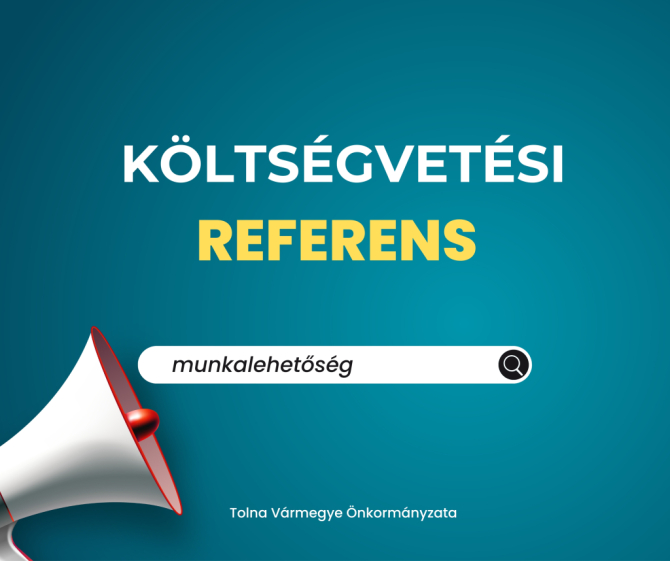 Tolna Vármegye Önkormányzata költségvetési referens pozíciót hirdet. Tolna Vármegye Önkormányzata költségvetési referens pozíciót hirdet.
